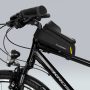 Kerékpár vázra szerelhető telefontartó, 6,7" képernyőméretig, fekete